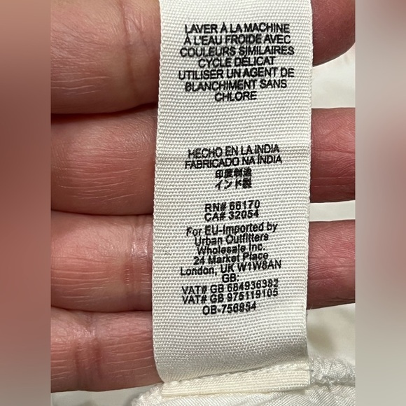 Free People Womens Ivory Embroidered Short Sleeve Dress Sz S like new condition - Picture 11 of 15